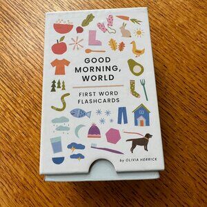 Good Morning World First Words Flashcards from Olivia Herrick - 100 cards